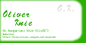 oliver knie business card